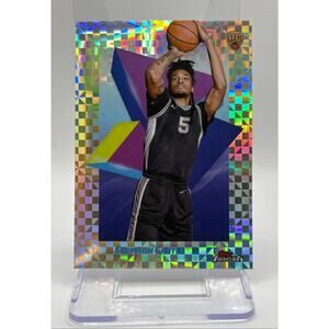 2024-25 Topps Finest Stephon Castle Rookie Checkerboard Refractor Spurs RC ROTY